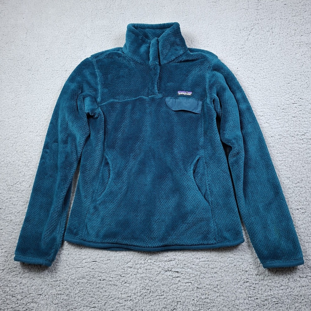Patagonia Re-Tool Snap-T Polartec Thermal Pro Teal Pullover Jacket Size M